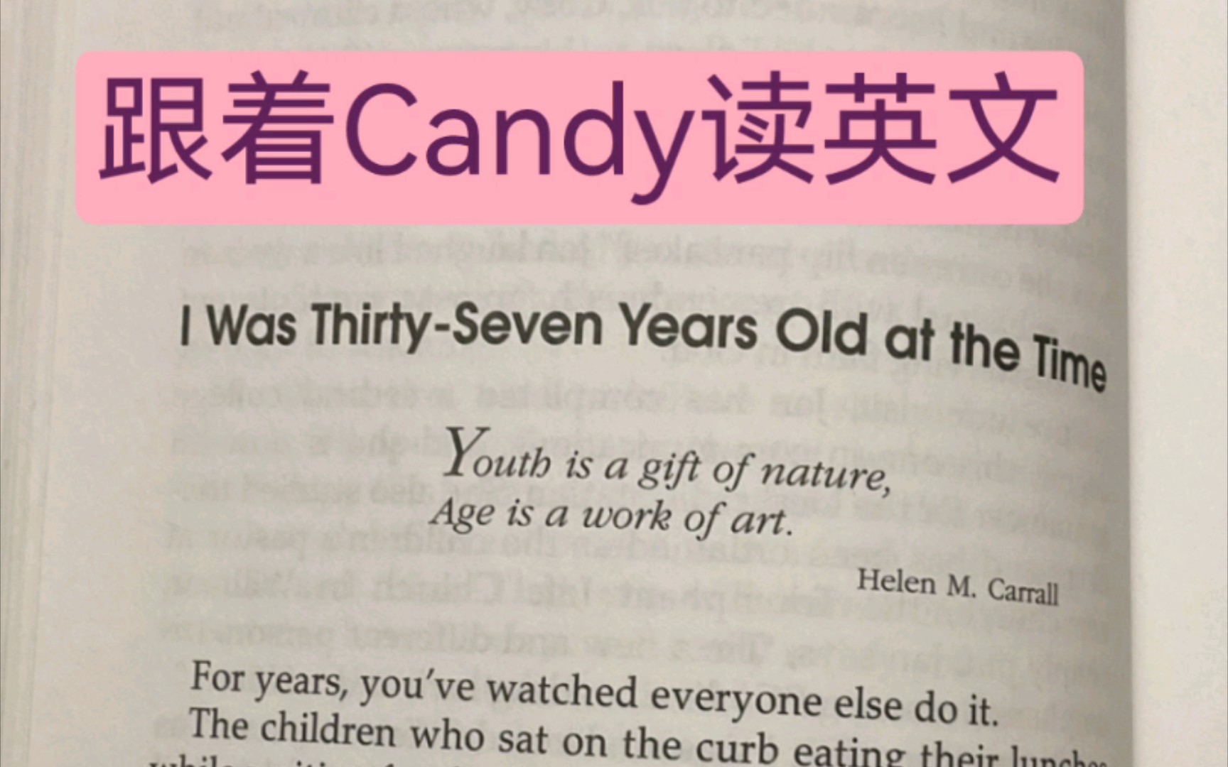 【跟着Candy读英文】I Was ThirtySeven Years Old at the Time哔哩哔哩bilibili