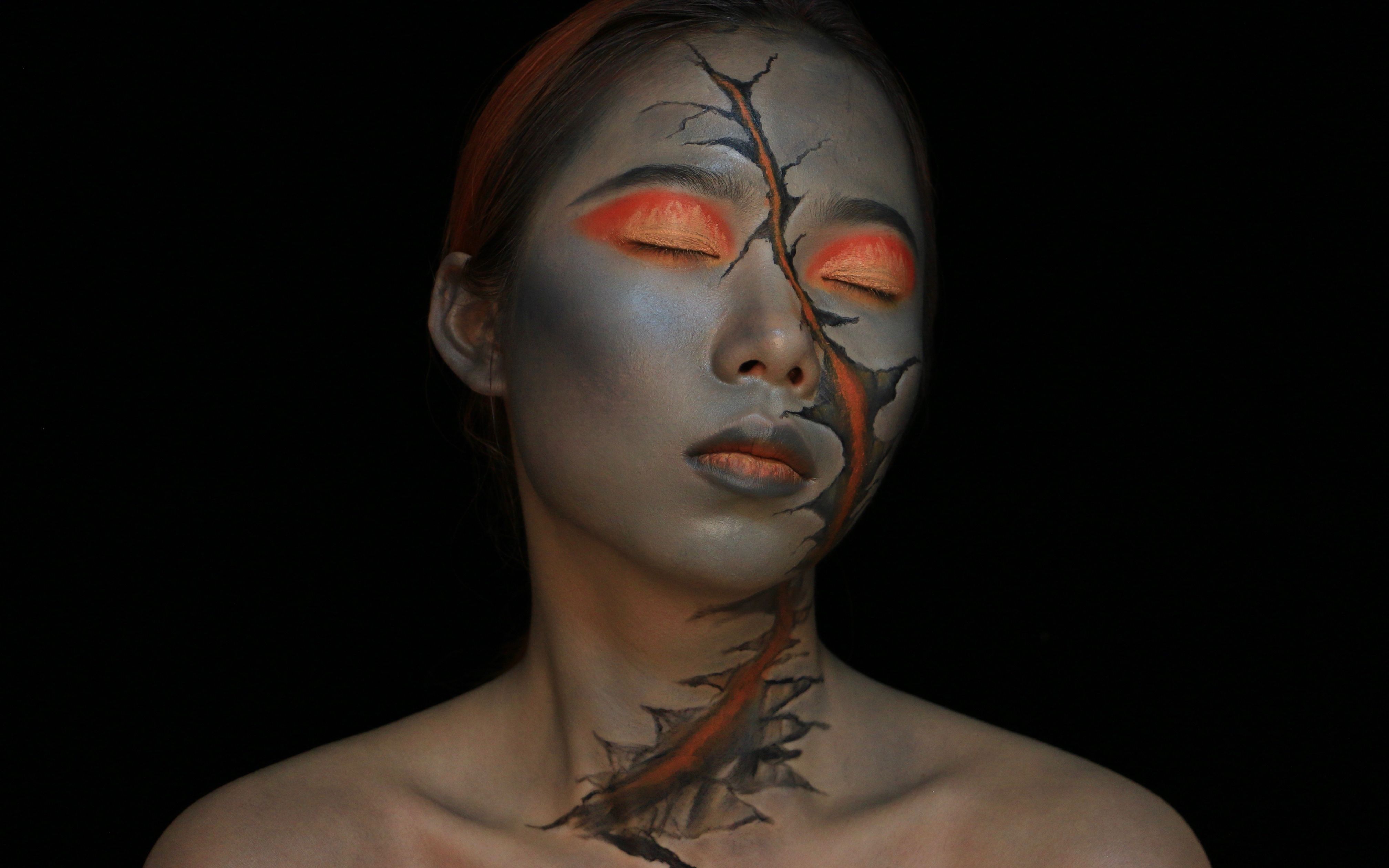 like fire 创意妆(灵感来源——电影hell boy)_哔哩哔哩 (゜-゜)つロ