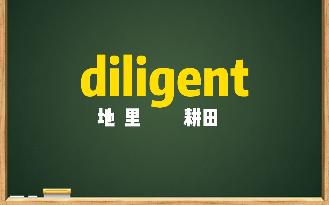 一秒钟记个单词“diligent”哔哩哔哩bilibili