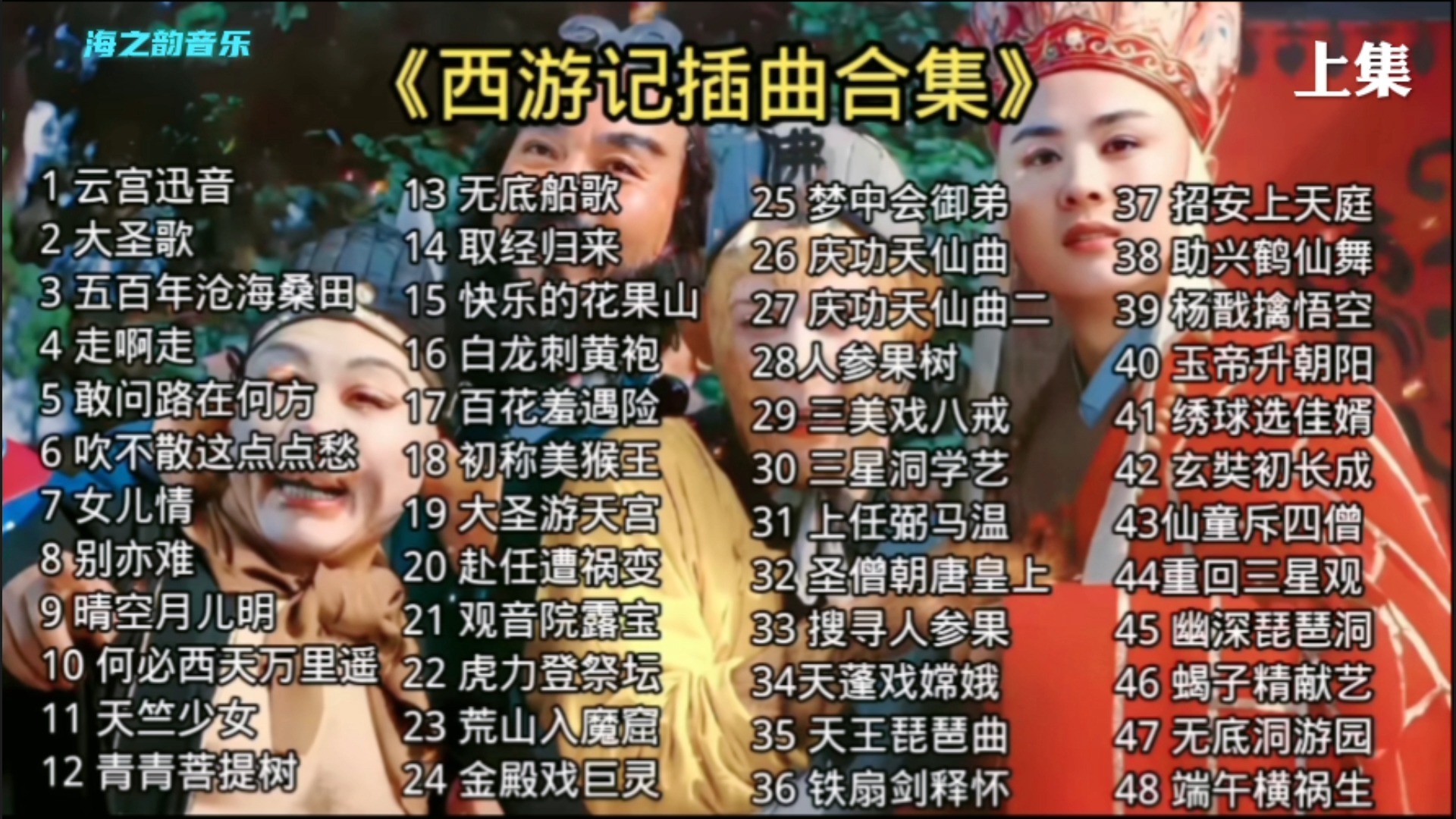 86版电视连续剧《西游记》歌曲合集大全（上集）