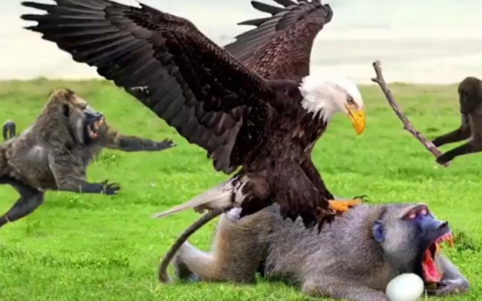老鹰和猴子的万年战争 ,孙悟空干不过金翅 大鹏鸟是有渊源的 !