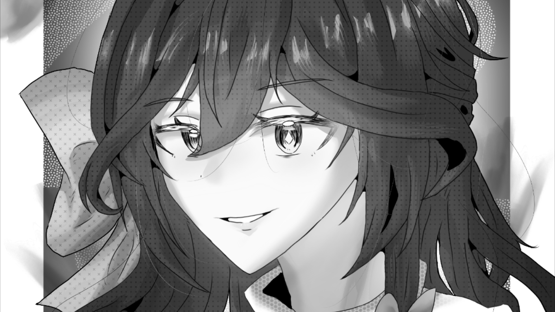 「过程」黑白漫画头像——摸鱼