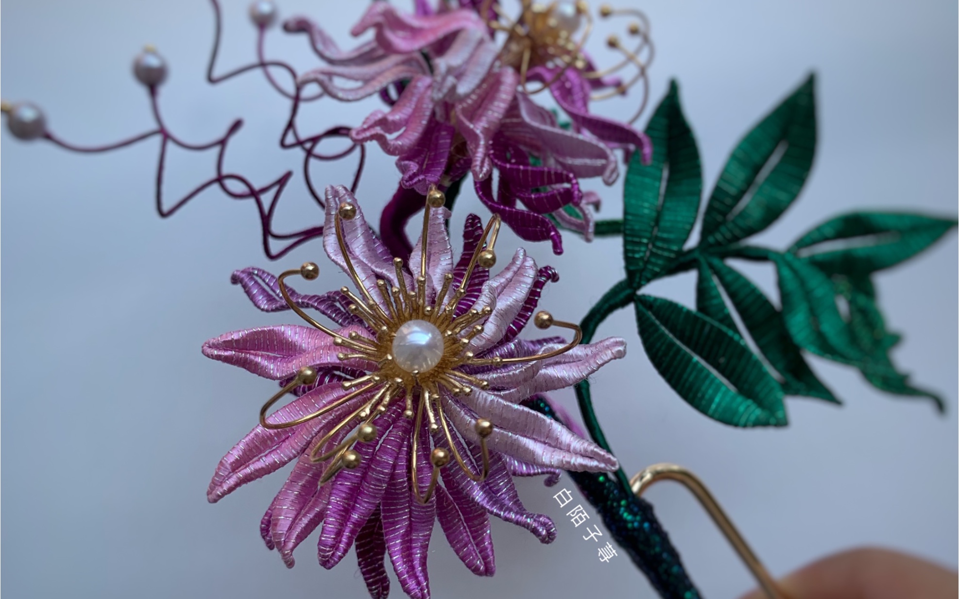 白陌梦工坊-紫色系列缠花成品欣赏2