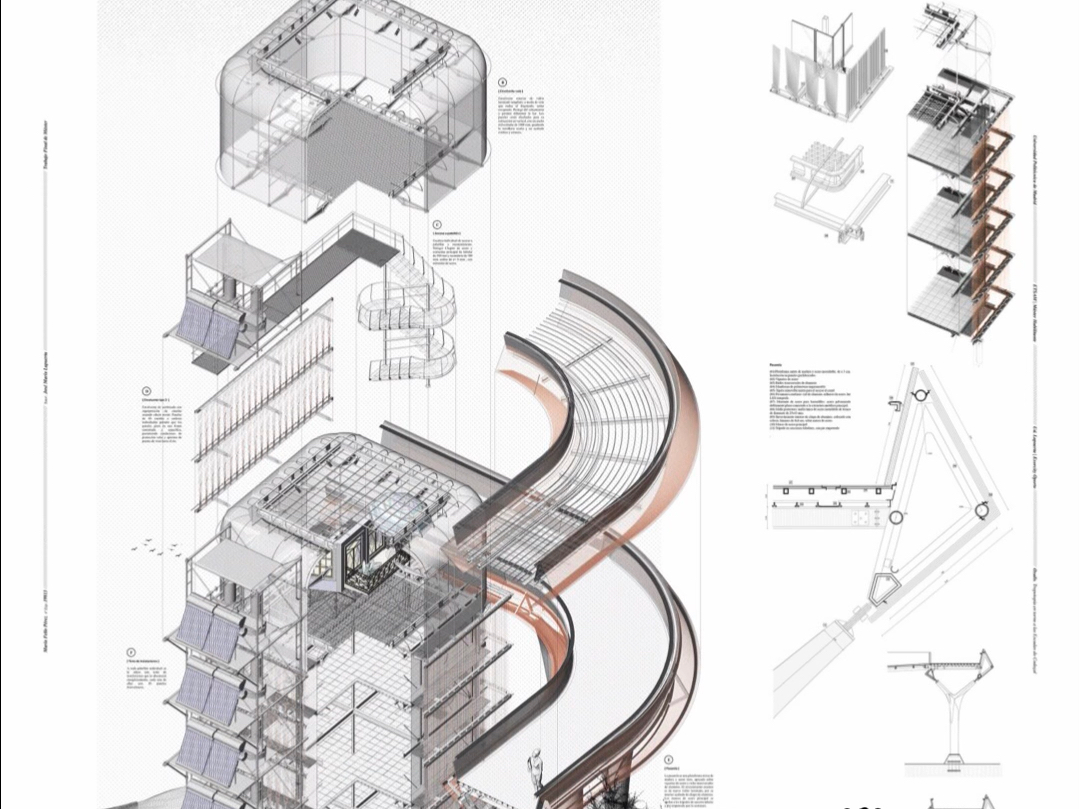 建筑留学作品集辅导:教堂建筑更新设计,现代结构与历史空间的融合哔哩哔哩bilibili