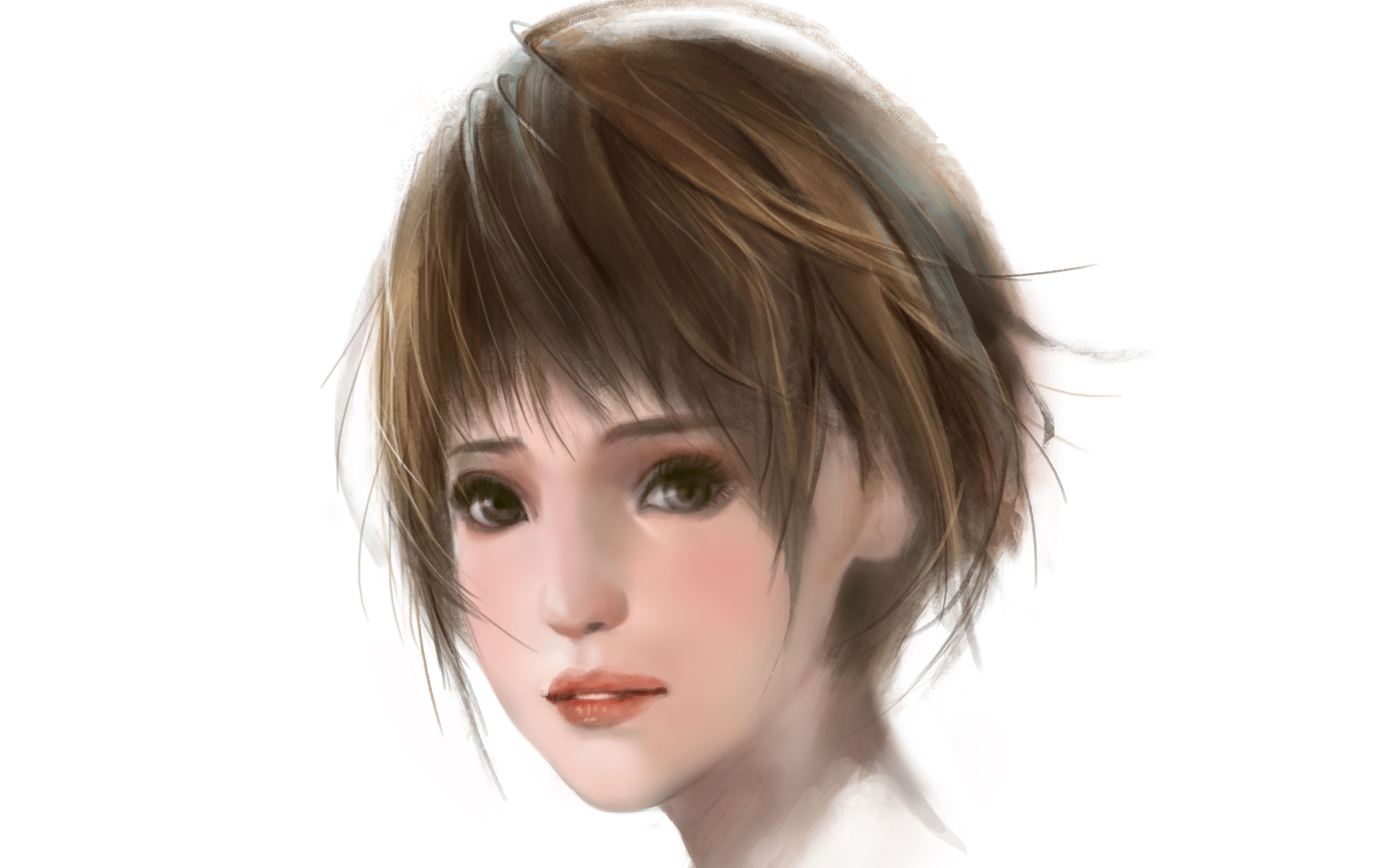 【板绘厚涂】一个女孩如何从秃子变成美女,发型练习_哔哩哔哩_bili