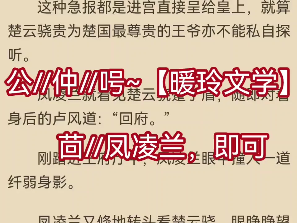 经典言情小说推荐《凤凌兰楚云骁》又名《凤凌兰楚云骁》哔哩哔哩bilibili