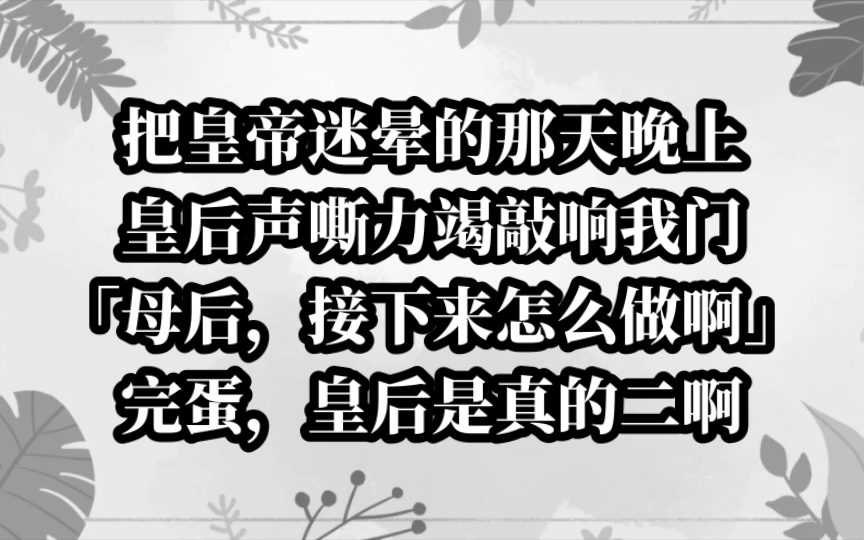 【小说推荐】震惊,皇后把皇帝迷晕,却不知道下一步该怎么办哔哩哔哩bilibili