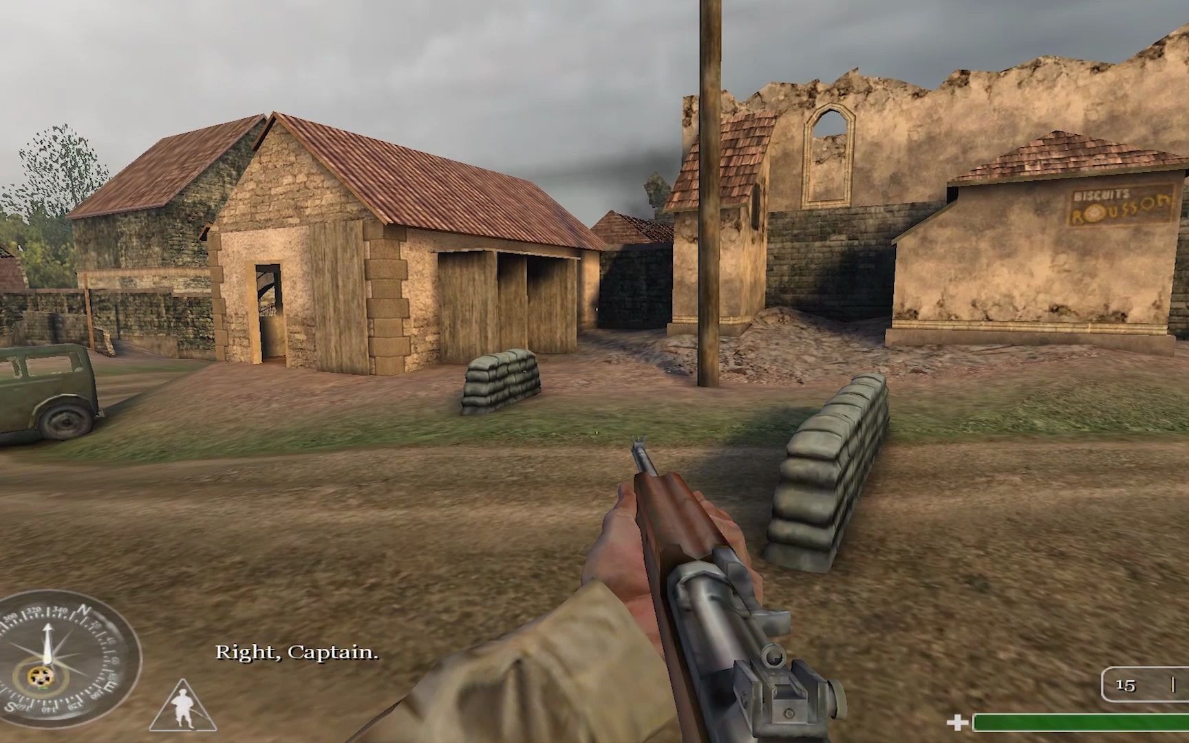 《使命召唤 1》最高难度老兵难度 加普通枪限制 无伤 很难?