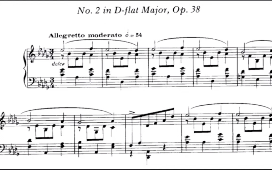 [图]Valse-caprices:No. 2 In D Flat Major, Op. 38 弗雷 随想圆舞曲 第二号 D大调 Op.38