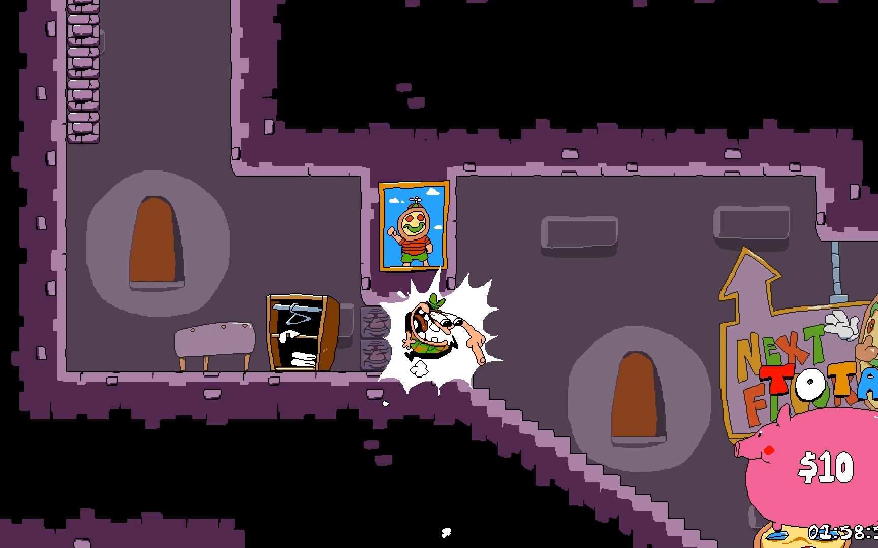 pizza tower之笨比up展示军火