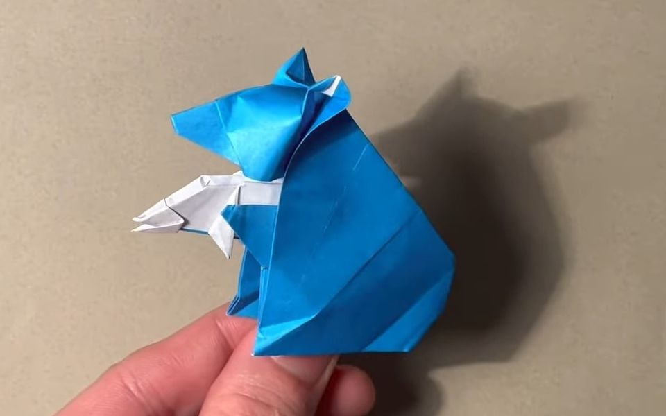 【madiyar origami】熊折纸教程origami bear with salmon