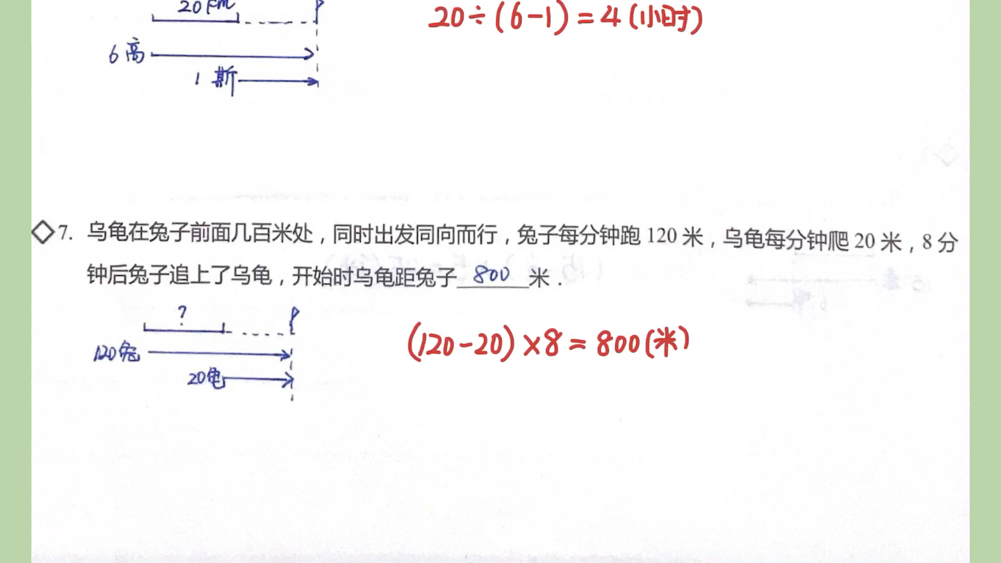 四年级秋季第十一讲自我巩固路程问题三(追及问题)哔哩哔哩bilibili