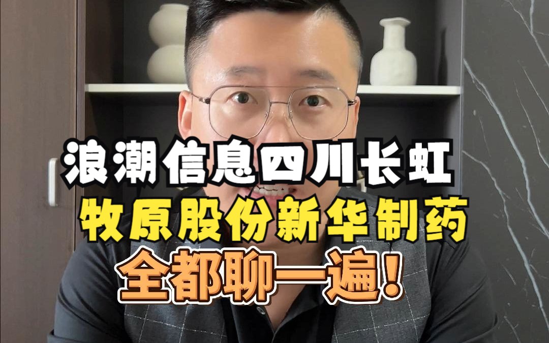 A股收复3000点!浪潮信息四川长虹牧原股份龙洲股份东山精密长青科技新华制药接下来怎么操作?哔哩哔哩bilibili