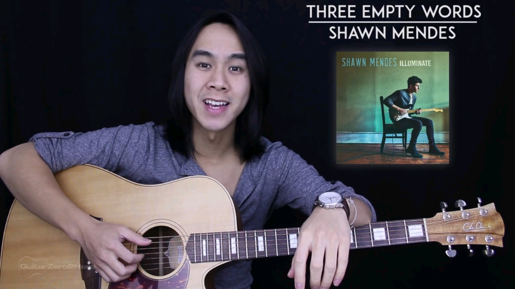 [图]搬运-Three Empty Words-Shawn Mendes-Guitar Tutorial -by guitar zero2hero