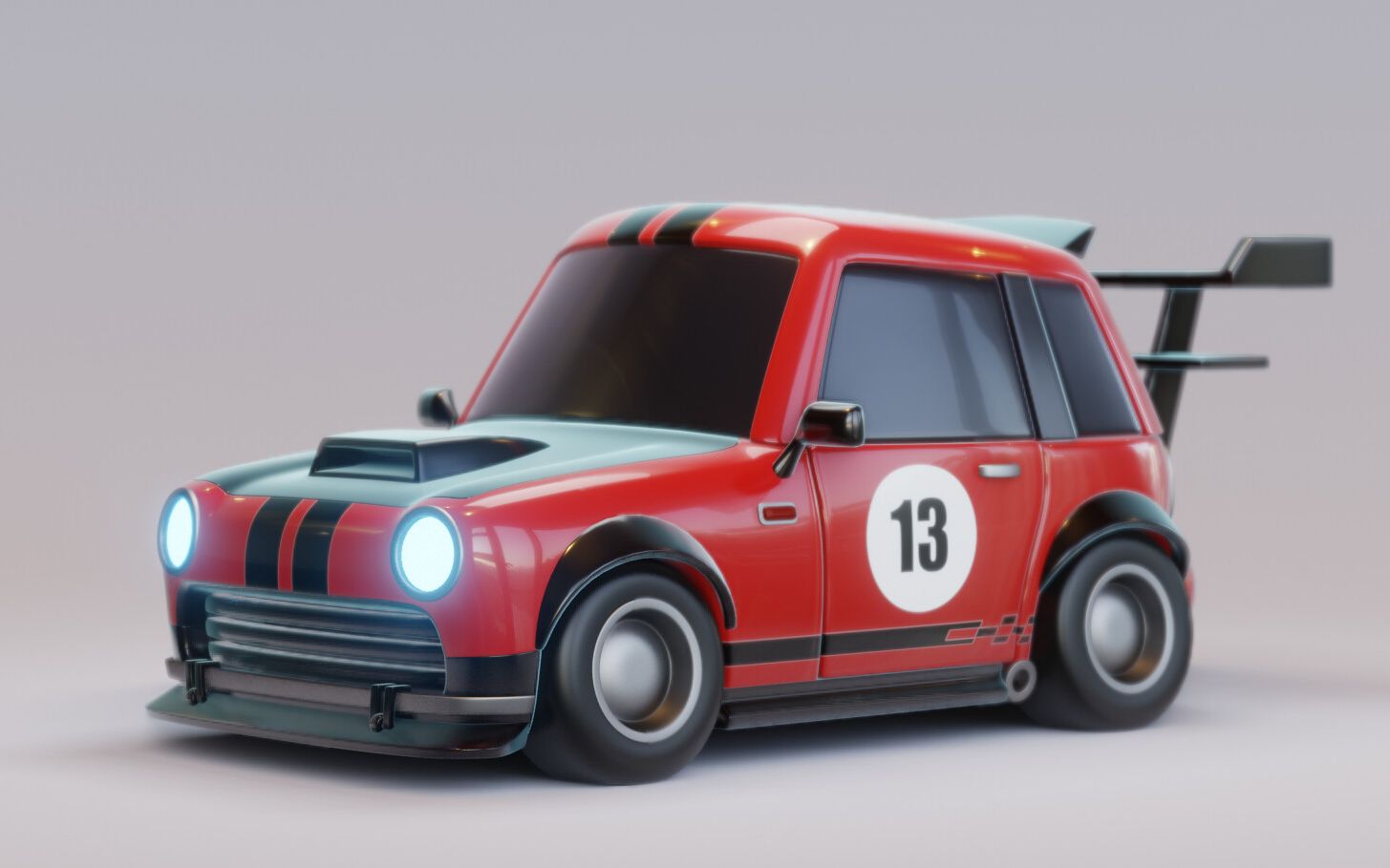 3dmax道具小车q版小汽车来啦max基础操作手绘模型布线技巧自取哦