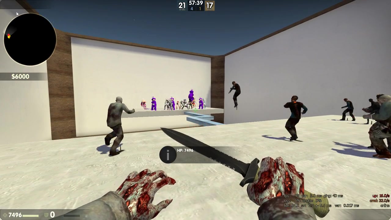 csgo僵尸逃跑 旋涡滑翔 每次都差一点点