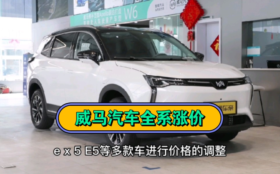 威马汽车全系价格调整,涨幅1500025000,恭喜提前预订的朋友.哔哩哔哩bilibili