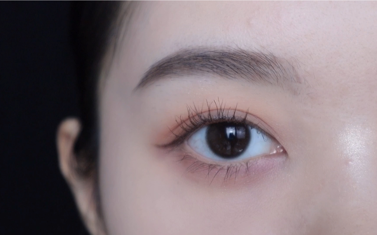 大脸鱼尾开学新生伪素颜眼妆清纯少女全哑光色