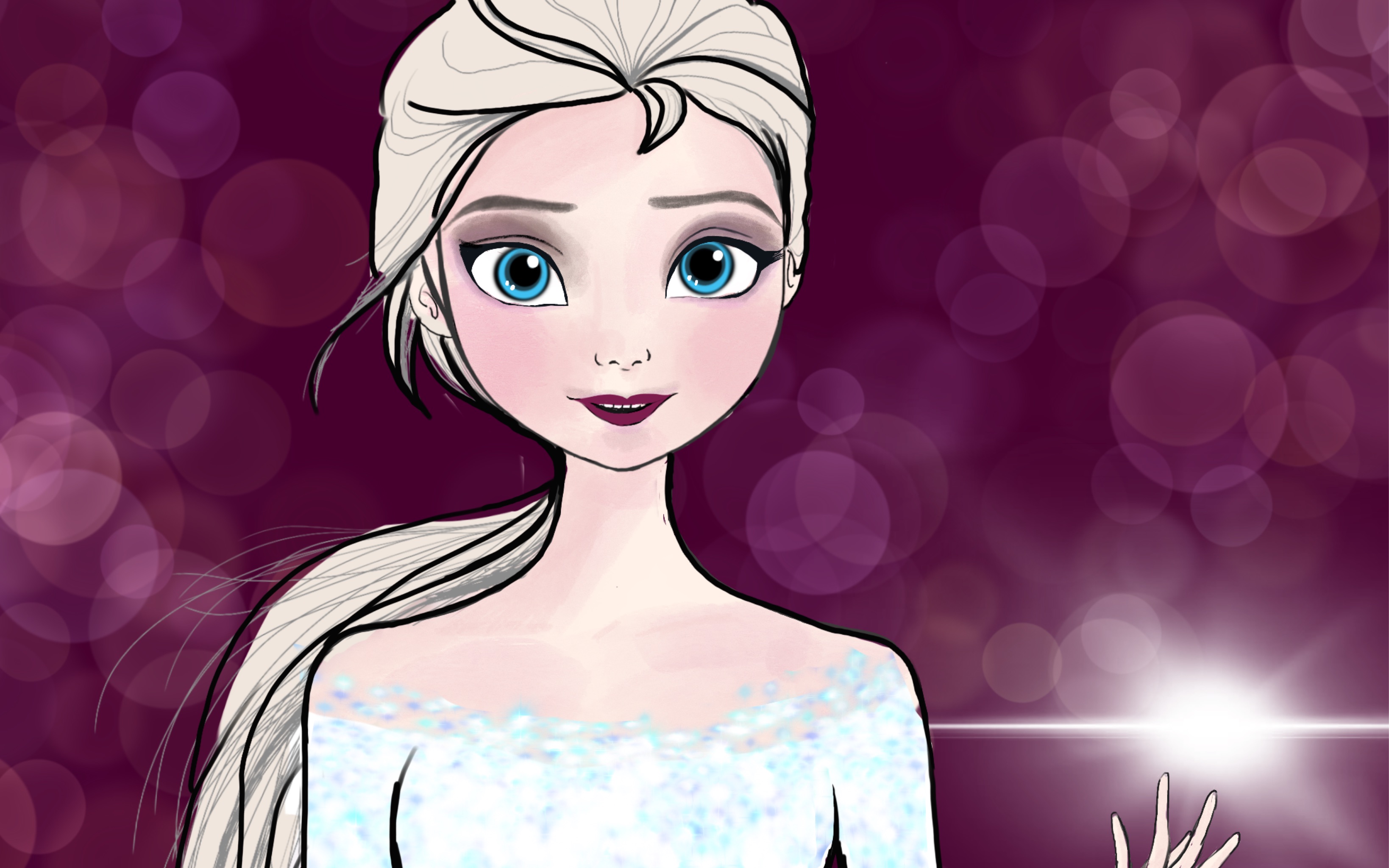 艾莎公主procreate绘画