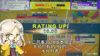 【中二节奏CHUNITHM】一般路过人人可抄水分上虹分表