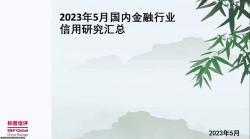 2023年5月国内金融行业风险敞口分析(字幕纯享版)哔哩哔哩bilibili