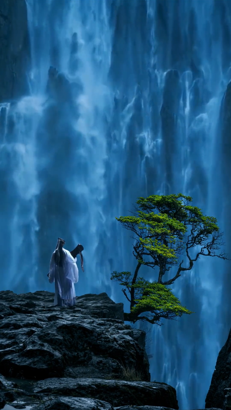 独目四顾皆茫茫, 何是前行,何是路?#意境 #古风 #瀑布 #治愈