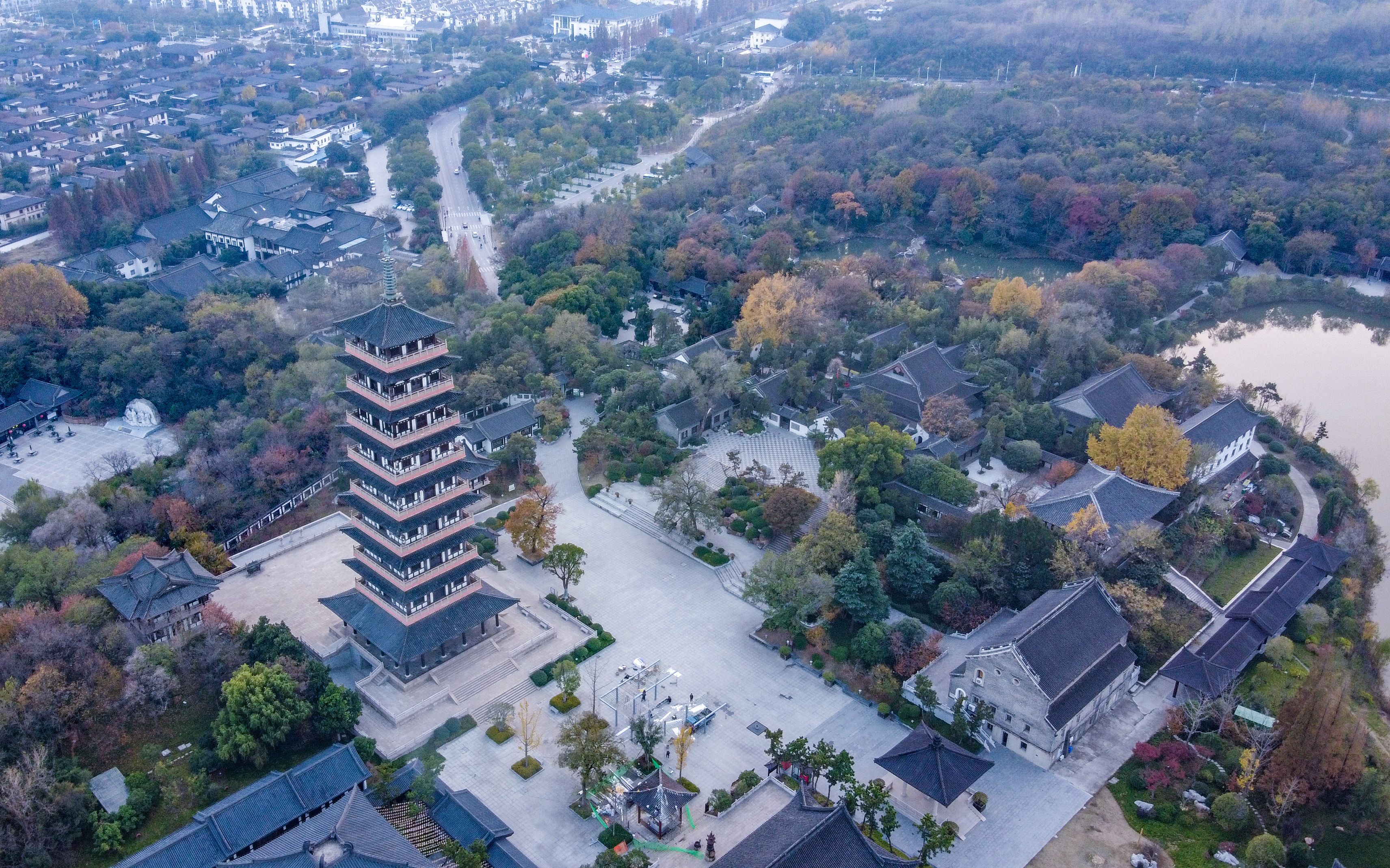 扬州大明寺宋夹城航拍哔哩哔哩bilibili