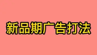 新品期广告打法