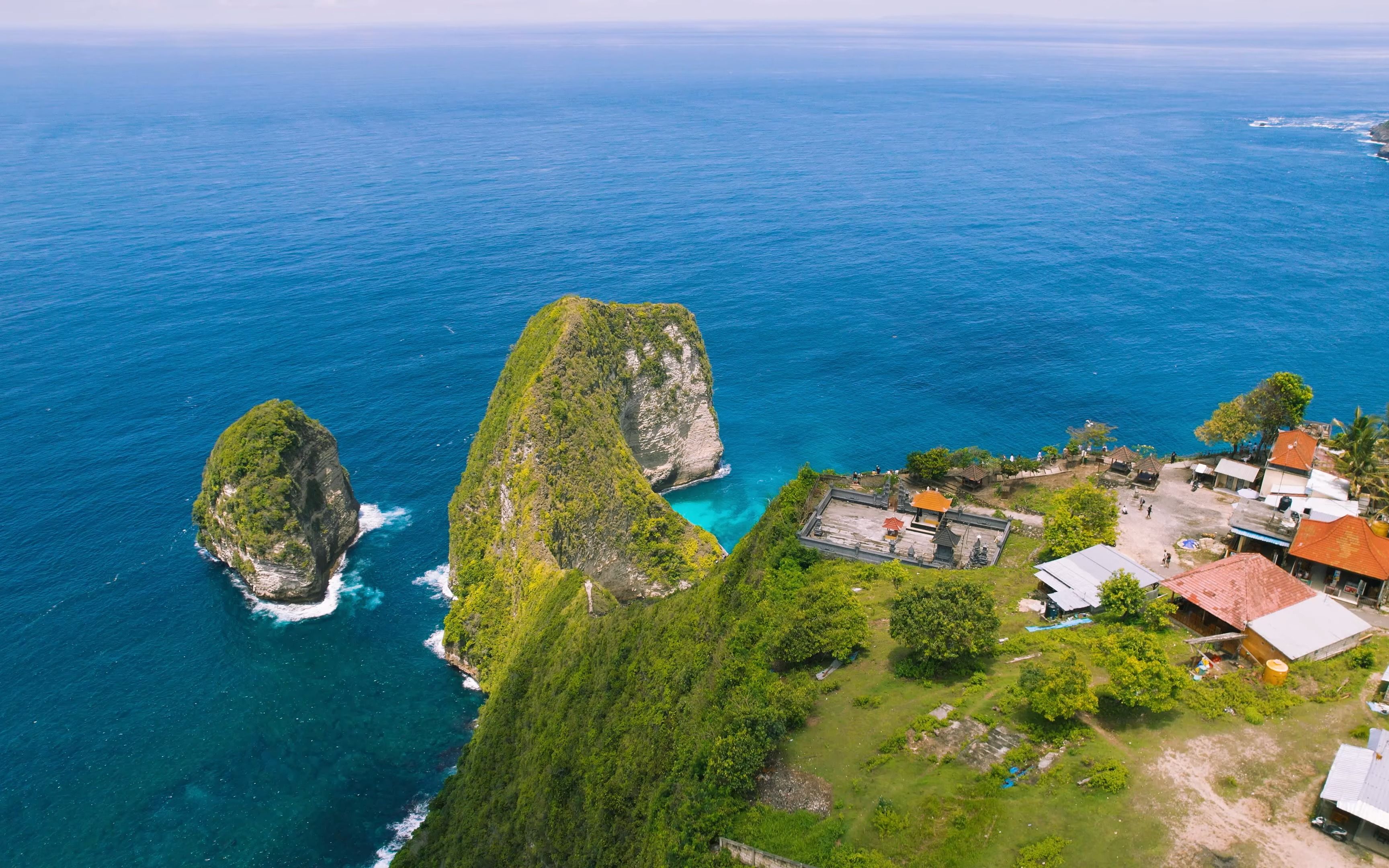 航拍巴厘岛 - 放松的音乐和美丽的自然电影 - 4k