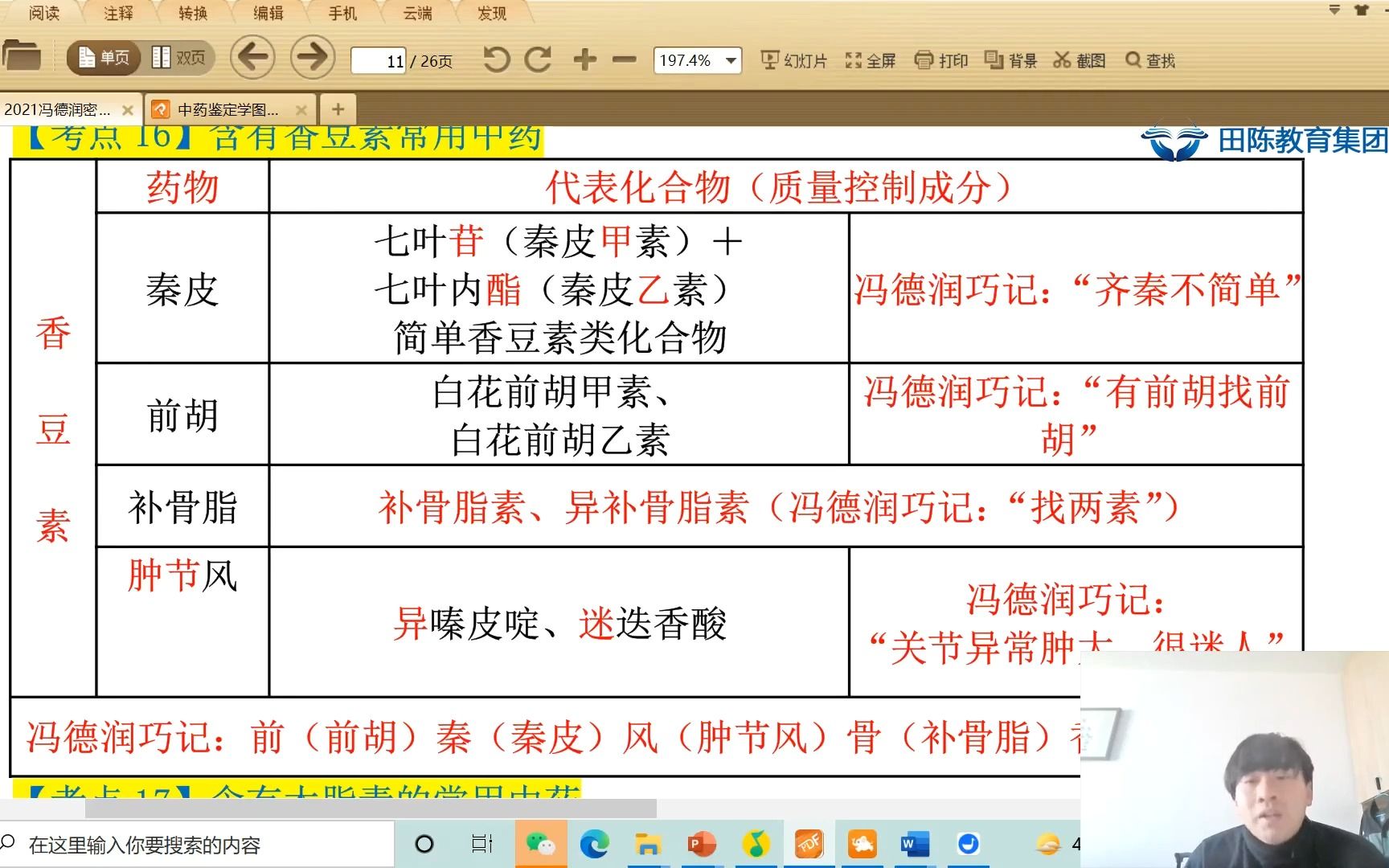 [图]2022执业中药师 网络直播大讲堂 中药学专业知识一 田陈教育 冯德润