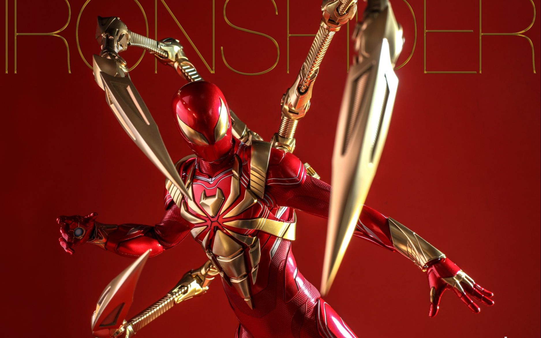 开箱 hottoys 1/6 vgm38 蜘蛛侠 游戏版 钢铁蜘蛛战衣iron spider