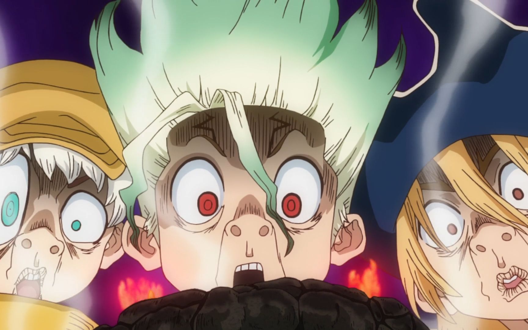 千空的黑炭面包,大伙都没绷住,注意表情管理啊!