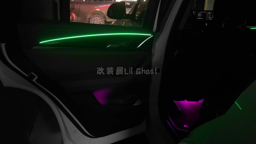 宝马x3,亚克力通用氛围灯上车效果 #宝马x3 #氛围灯