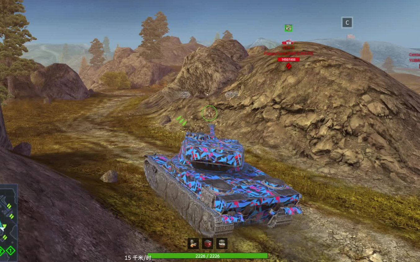 坦克世界闪电战 皮薄馅大没俯角的amx 50 120 只能卑微的偷偷炮了