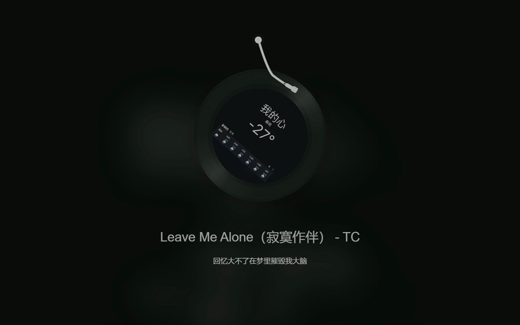 [图]『每日一首我喜欢的音乐 Vol.97 Leave Me Alone（寂寞作伴）』