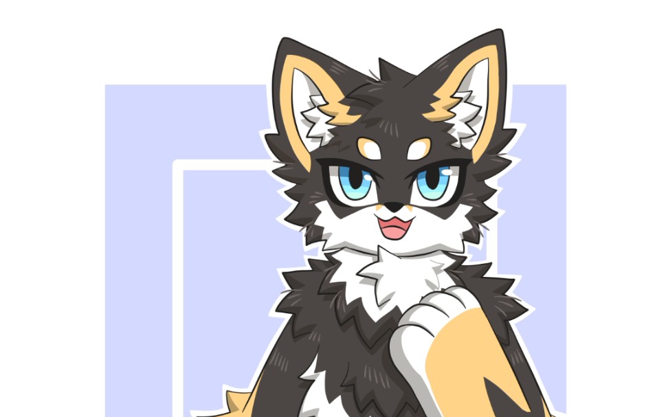 指绘可爱黑柴www