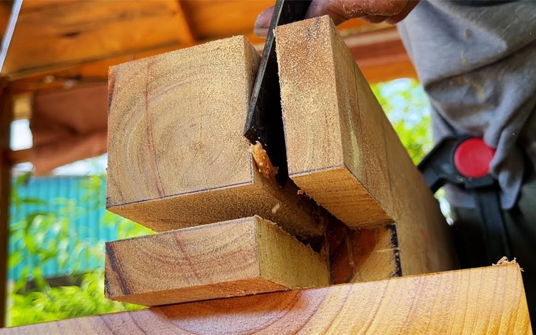 失传百年的三角榫卯,今天有幸能亲眼见到,木匠师傅们都来学习吧