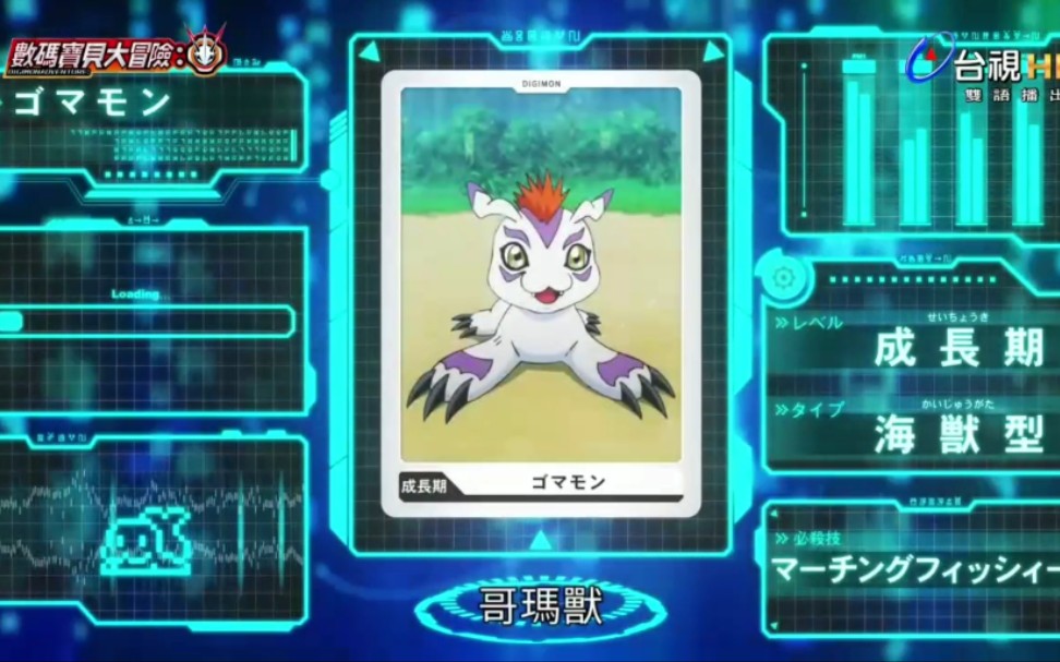 tv动画数码宝贝大冒险台视国语配音数码宝贝大图鉴哥玛兽