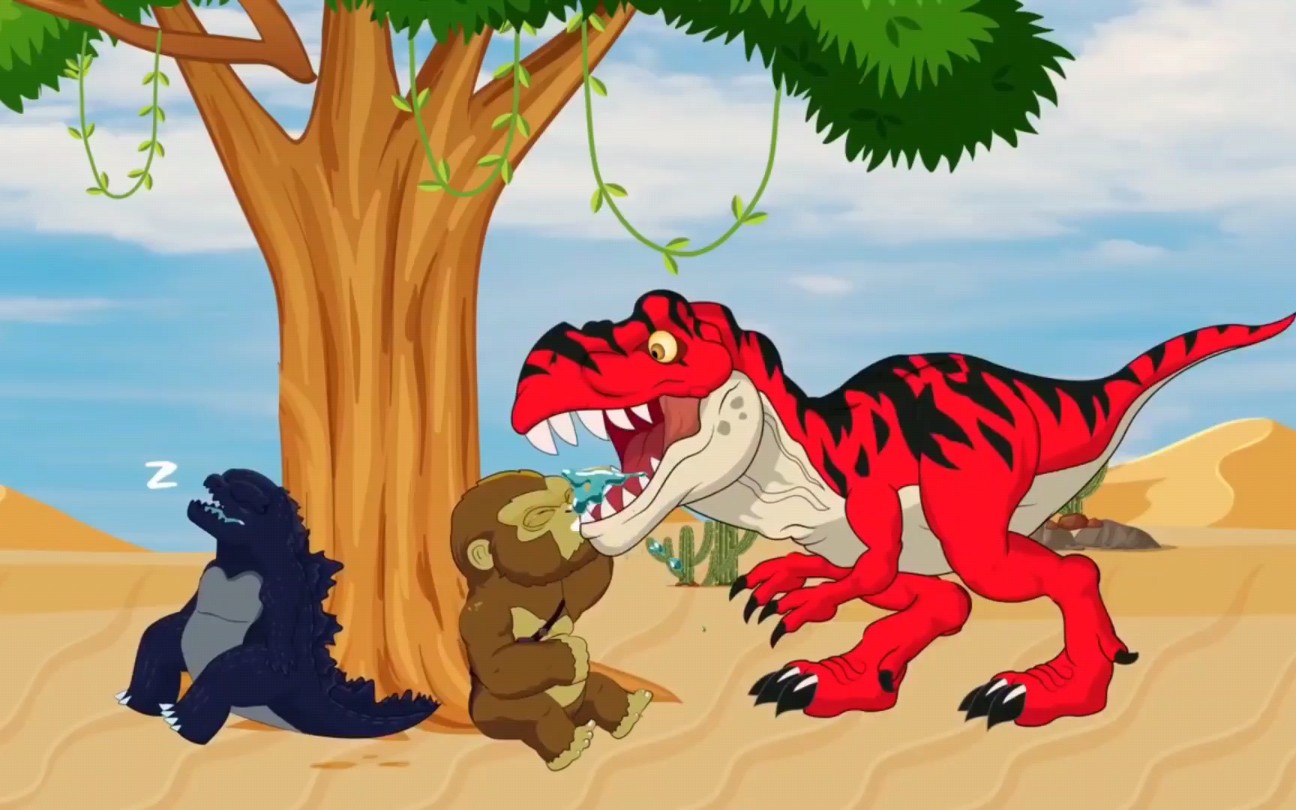 恐龙对战动画片图片