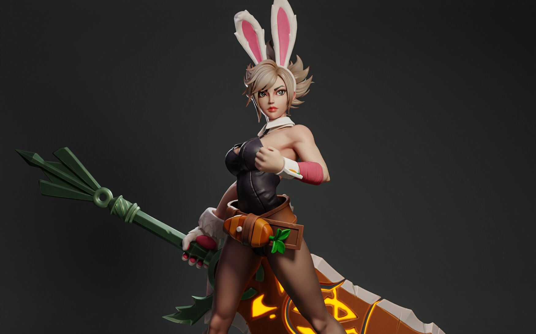 【英雄联盟】用zbrush雕刻瑞雯手办模型,zbrush游戏女性角色建模