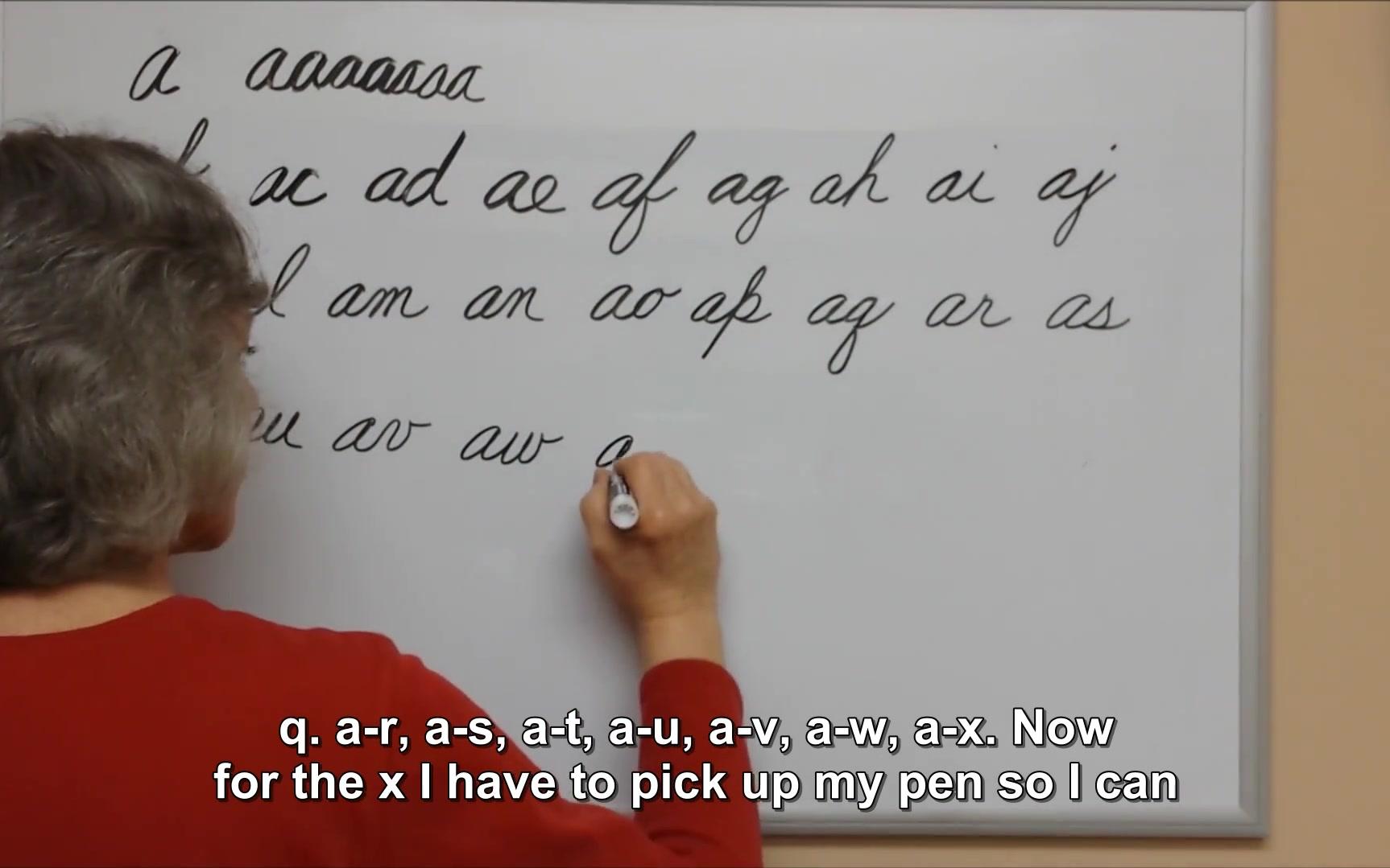 英语字幕连载alphabetandwritinglettersamericanhandwriting