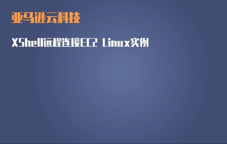 亚马逊云科技  Xshell 远程连接EC2 Linux实例哔哩哔哩bilibili