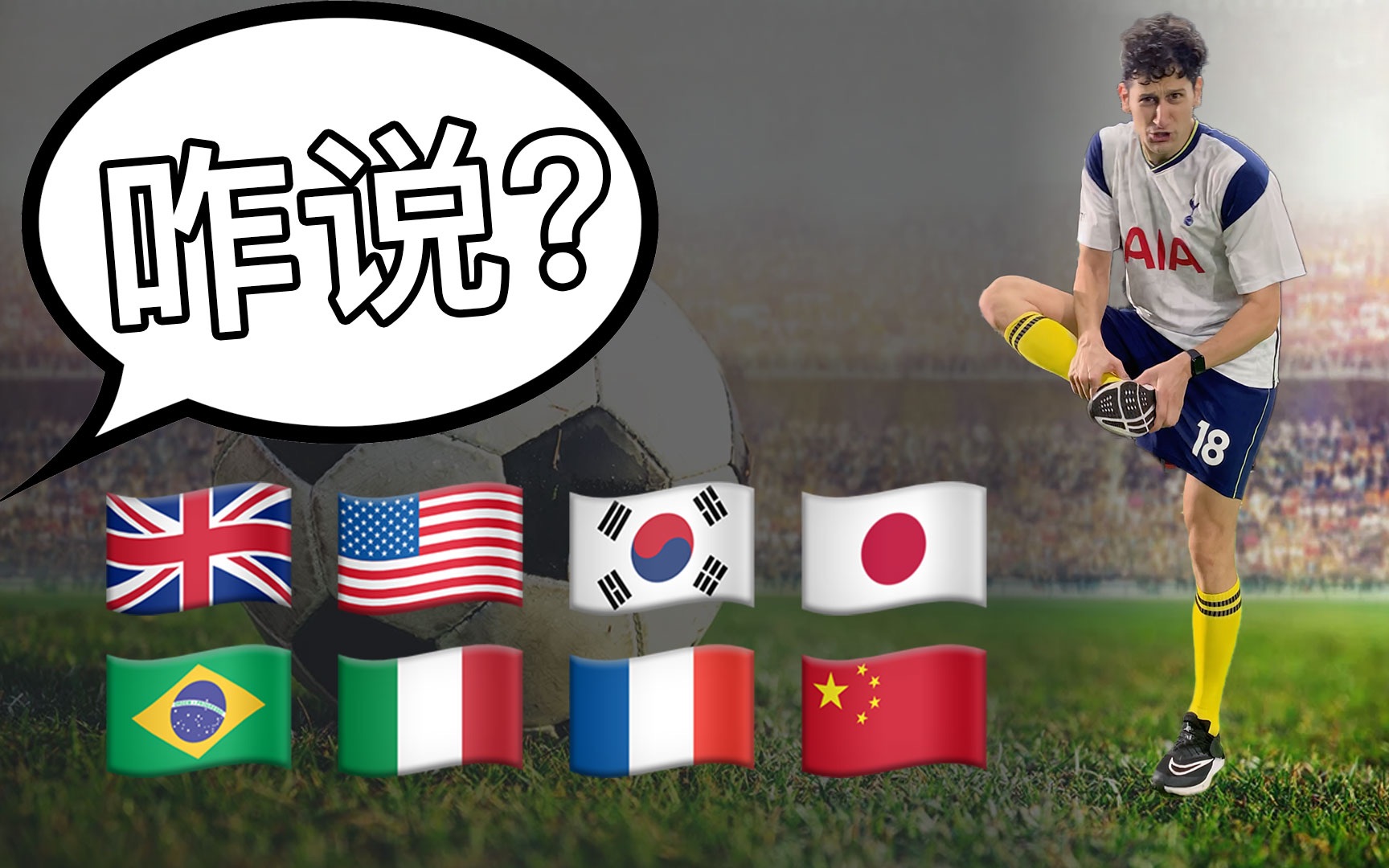 𐟗㯸 足球 ⚽️ 8个语言说足球的发音哔哩哔哩bilibili