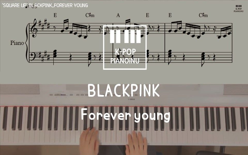 【blackpink 粉墨 好听舞曲音乐 forever young】钢琴演奏 附谱 bgm