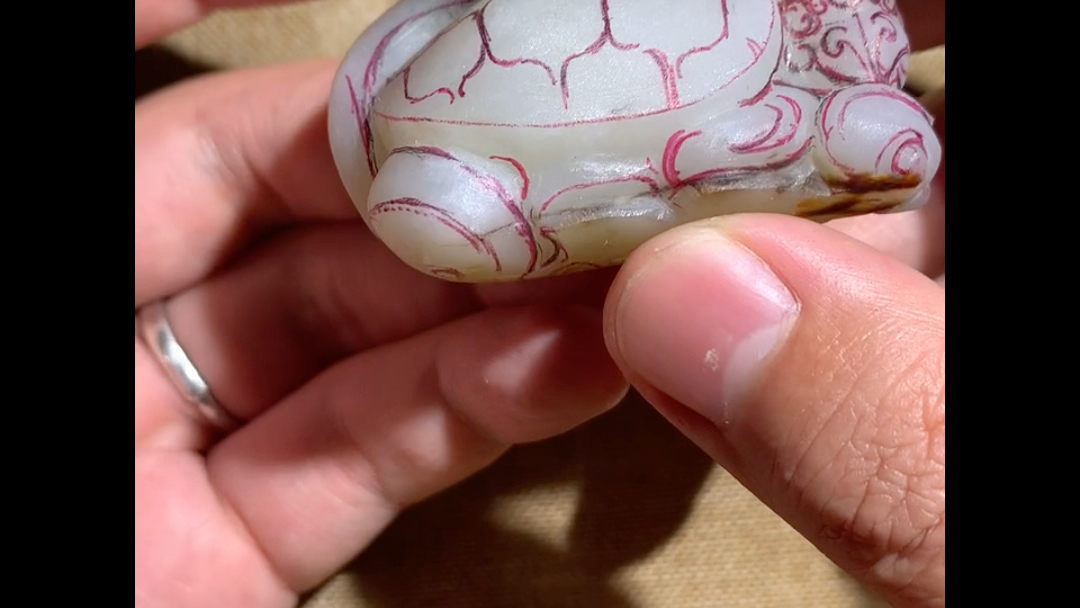 玉雕玄武制作过程