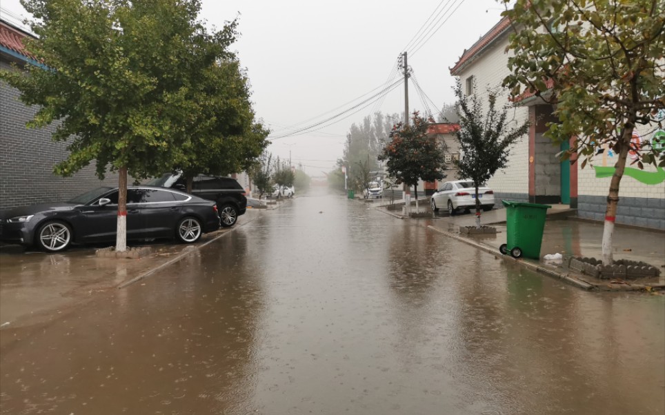 [图]秋雨绵绵：雨中的农村街道实拍（拍摄于2021-10-3）