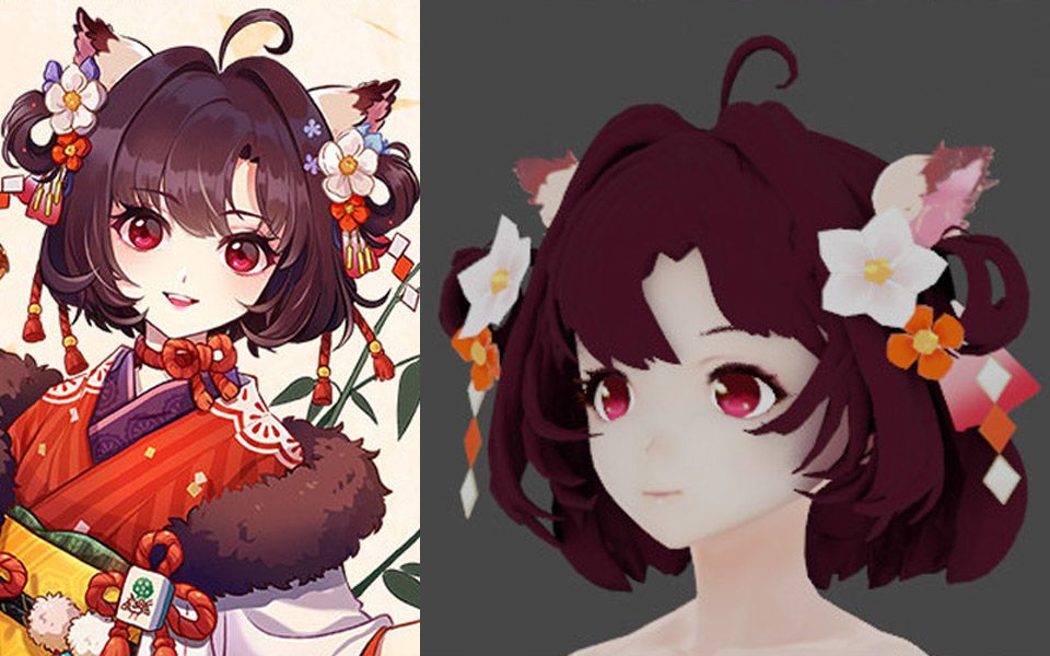 活动  萌妹解说猫耳美少女建模过程(头饰篇)【blender】