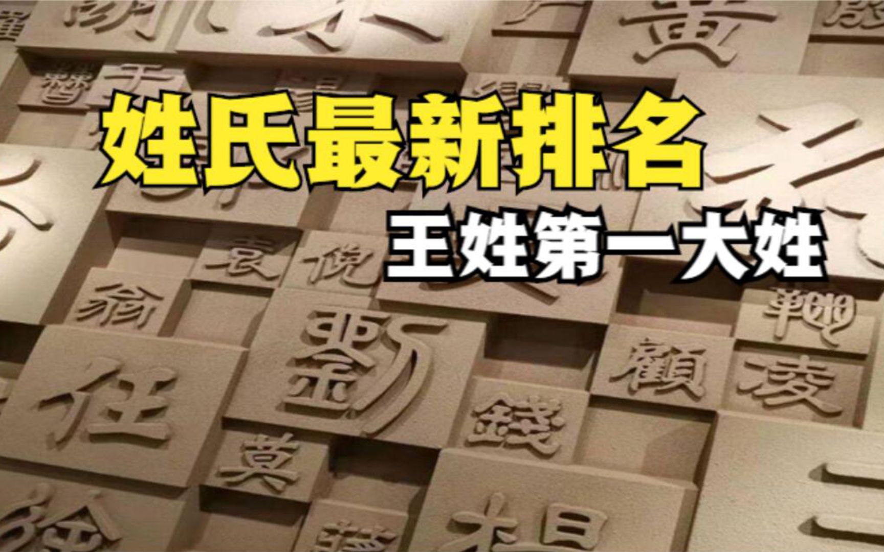 最新百家姓排名出炉,排第一是“王”姓,为何河南是姓氏发源地?哔哩哔哩bilibili