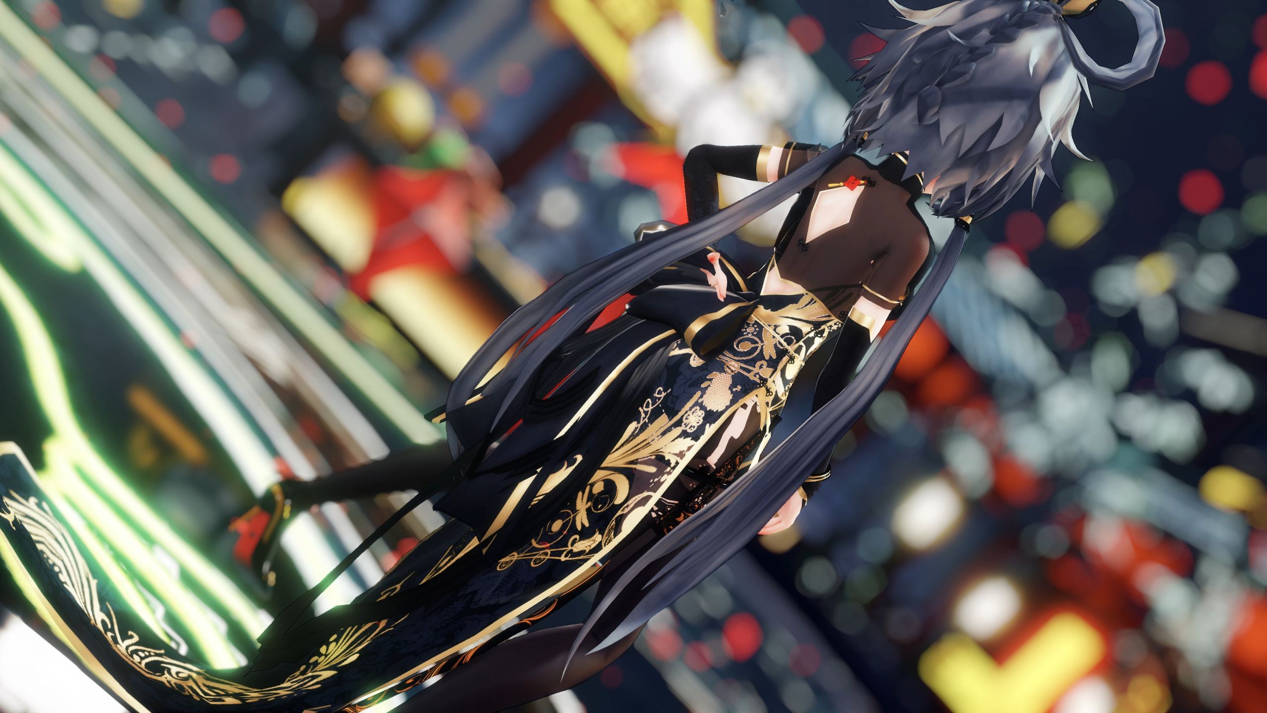 【金丝雀旗袍❤️洛天依mmd】桃花旗袍