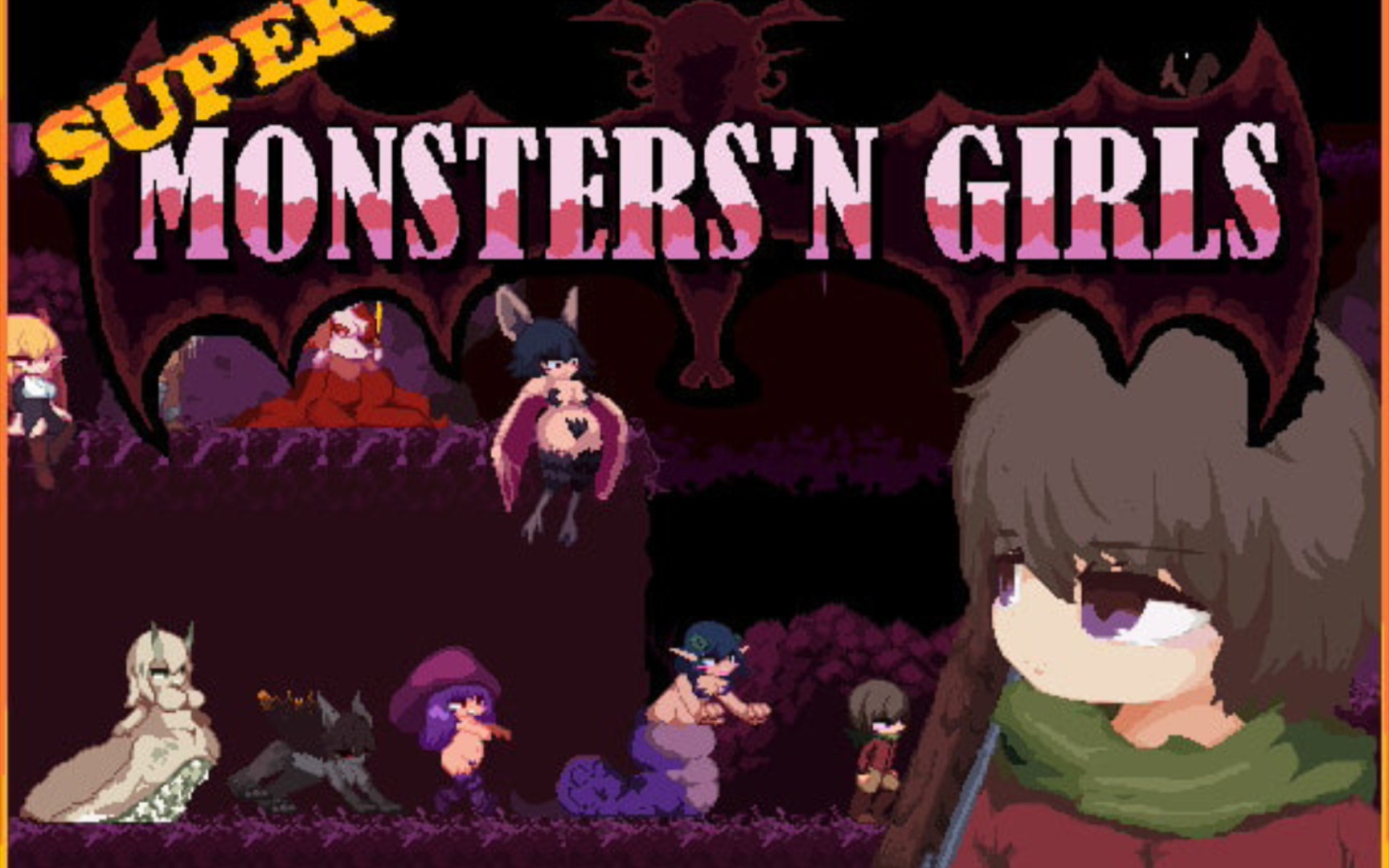 [图]【ACT】（无伤）Super Monsters'n Girls-超级魔物娘-吸血鬼城堡看门BOSS-双生石像鬼娘